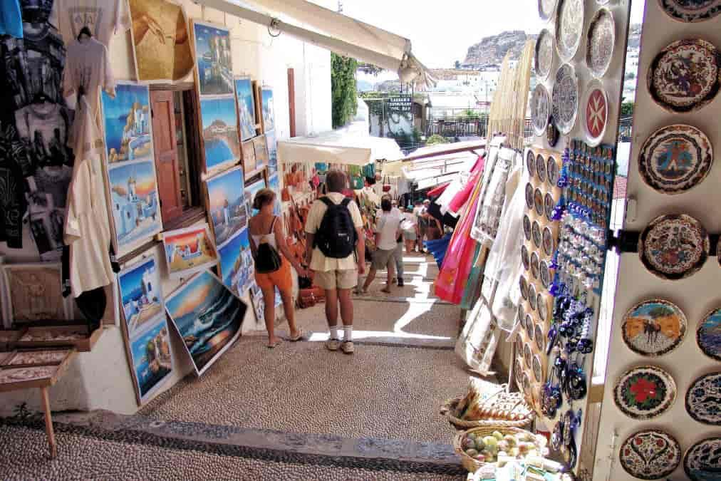Lindos narrow streets